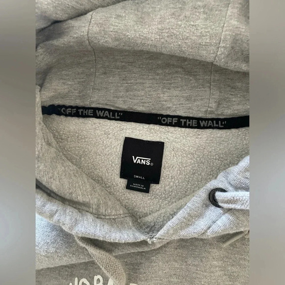 Vans Off the Wall Hoodie Sweatshirt Pullover No Bad Trips Better Daze Gray S - Picture 2 of 13